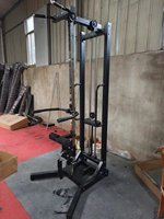 Equipo de Gimnasio para el Hogar, Máquina Multifunción de Polea Simple con Cable Cruzado y Barra de Tracción, Power Rack