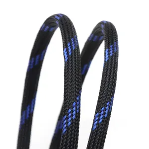 中国供应商可扩展PET电缆保护罩阻燃编织电缆套3毫米-60毫米编织网套管