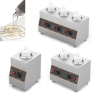 Réchauffeur électrique de sauce soja au chocolat et fromage chaud Distributeur de 4 bouteilles Réchauffeur de sauce