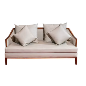 Sofá de cuero de madera de fresno de 2 plazas con función de masaje para decoración de sala de estar de apartamento o villa, muebles modernos - Product Image 2