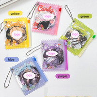 Transparent clair PVC Badge manches étanche broches Badge affichage sac pendentif Fans cadeaux bonbons Ziplock sac Badge protecteur étui