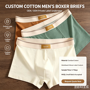 Slip e <span class=keywords><strong>Boxer</strong></span> da Uomo in Cotone, Produzione Personalizzata con Logo, Comodi, <span class=keywords><strong>Taglie</strong></span> Grandi fino a 4XL - Product Image 3