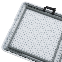 Table pliante d'extérieur HOMFUL en plastique, 120 cm, hauteur réglable, HDPE, blanche, portable, vente en gros pour banquets, fêtes, pique-niques, événements