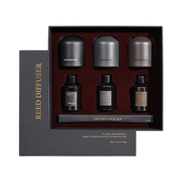 Coffret cadeau aromathérapie personnalisé de Noël Ensemble diffuseur de roseaux d'huile essentielle de parfum d'intérieur de longue durée