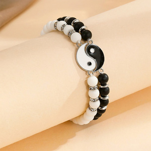 Nuevo Juego de Pulseras Yin Yang para Mejores Amigos, Diseño Simple de Tai Chi, Económicas, para Parejas - Product Image 5
