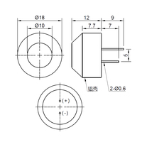 Transducteur ultrasonique étanche 40 kHz avec une portée de 3 mètres : Capteur de distance ultrasonique pour applications de détection de stationnement