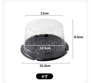 Dùng một lần bản lề Vòng container cấp thực phẩm nhựa bánh Box với nắp - Product Image 2