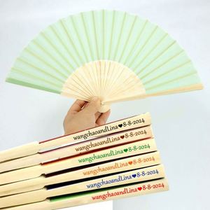Éventails en bambou pour mariages, artisanat élégant pour une touche personnalisée - Product Image 4