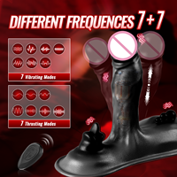 Vente flash : Dildo vibrant sans fil en silicone liquide souple avec télécommande pour femmes, 7 vitesses de vibration et fonction étanche