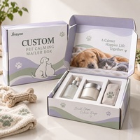 Boîte d'expédition personnalisée pour animaux de compagnie, en carton rigide brillant E-Flute, avec insert pour coffret cadeau chien et chat
