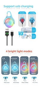 Traceur <span class=keywords><strong>GPS</strong></span> LED lumineux en plastique pour animaux de compagnie avec crochet de positionnement de sécurité, étanche IPX6 pour la marche nocturne des chiens et des chats - Product Image 2