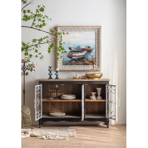 Classic Dining Room <b>Sideboard</b> In Solid Wood With Ornate Hand Carving And Practical Storage Compartments - Product Image 4
