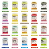 Masque facial hydratant DIY végétalien en poudre 650g, enrichi en vitamine C, collagène et extraits de plantes, parfum rose, pour peaux grasses et hydratées