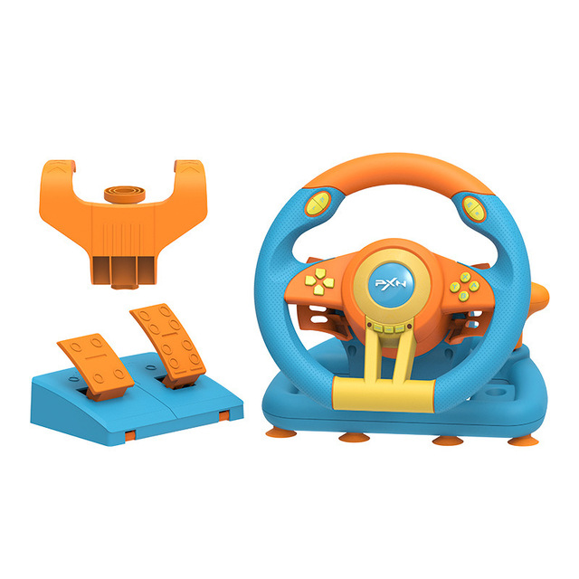 Wholesale Custom Children Kids Toy Car Racing Video Game Console Gaming Steering Wheel With Gear Shifter
