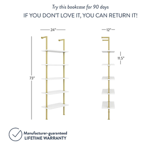 Theo 5-SHELF hiện đại kệ sách, mở Wall Mount thang kệ sách với công nghiệp khung kim loại - Product Image 6