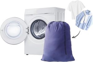 Custom Drawstring Nylon Commercial Industrial <b>Laundry</b> Bag With Strap Logo - Product Image 5