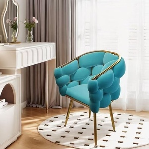 Modern Style Makeup Stool Light Luxury Living Room Bubble Chair <b>with</b> Backrest Simple <b>Dressing</b> <b>Table</b> Nail Art Bread Chair - Product Image 5