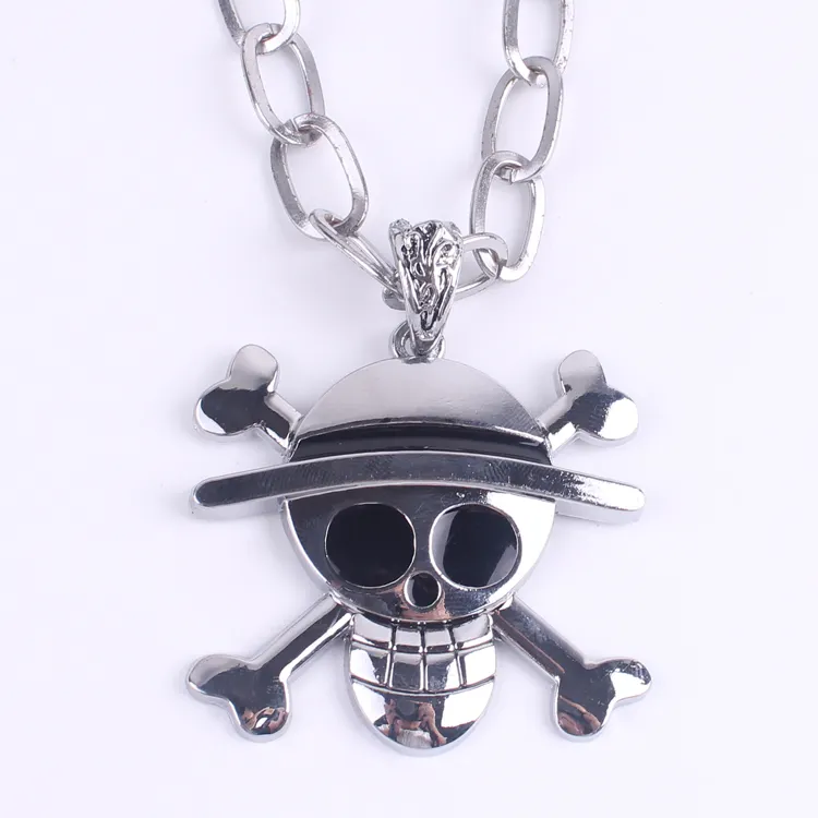 Pendentif à breloque en argent tibétain fait à la main collier de crâne de pirate victorien Steampunk idées cadeaux pour hommes cordon Jack Sparrow