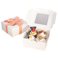 Boîtes d'emballage en carton personnalisées avec logo imprimé pour pâtisserie, desserts, biscuits, expédition, boîte à courrier, boîte à biscuits, emballage alimentaire