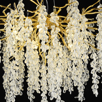 Lustre en cristal de luxe postmoderne pour la maison, idéal pour le salon, la salle à manger, la chambre ou le hall - Base intérieure