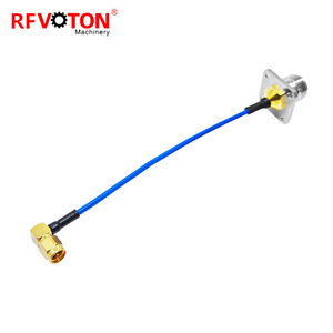 Nhà máy cung cấp tùy chỉnh cáp đồng trục lắp ráp N nữ mặt bích bảng điều chỉnh gắn kết SMA nam góc bên phải rg402 <span class=keywords><strong>rg405</strong></span> 141 ''086'' PVC - Product Image 2