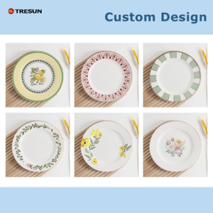 Custom Logo Printed Durable Classic <b>Ceramic</b> Pottery Dinner <b>Plates</b> for Restaurants and Parties in Bulk - Product Image 5