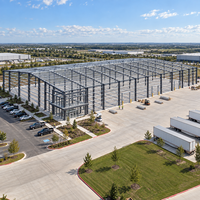 Grande structure en acier multi-voûtes, entrepôt, panneaux PIR, stockage industriel, usine, bâtiment métallique préfabriqué