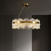 Lustre vintage français pour villa de luxe, style américain moderne, salle à manger, escalier