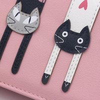 HZAILU belanja online gratis pengiriman dompet tangan wanita mujer lucu dompet kulit wanita dompet kucing carteras al por new york