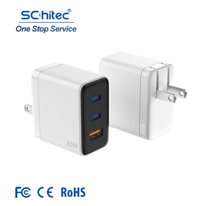 อะแดปเตอร์ชาร์จเร็ว Schitec 65W GaN แบบพับได้ หัวปลั๊กแบบ US ช่องเสียบ USB-A 3 ช่อง + USB-C 2 ช่อง สำหรับโทรศัพท์ แท็บเล็ต และแล็ปท็อป - Product Image 1
