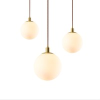 Lampe en verre ronde moderne, lustre en verre soufflé pour salon