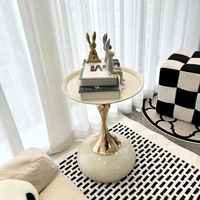 Table d'Appoint Canapé et Table Basse Style Italien Luxe Léger Moderne Simple Créative pour Salon Maison
