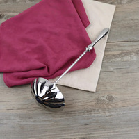 Cuillère de service décorative en acier inoxydable 304, finition miroir, pour salade, punch et buffet
