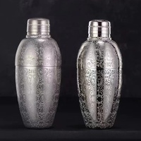 RTS Directement des fabricants en stock Shaker moderne en acier inoxydable de 500 ml pour bar/usage domestique avec logo personnalisé