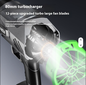 Soplador de Hojas Inalámbrico Mini de 32000 rpm, Ventilador de Mano de Grado Industrial con Batería de Litio BV-2, Soplado de Alta Presión, Limpia Todo - Product Image 6