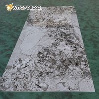 Panneau mural en PVC flexible imitation marbre, surface brillante UV, écologique, avec service de découpe