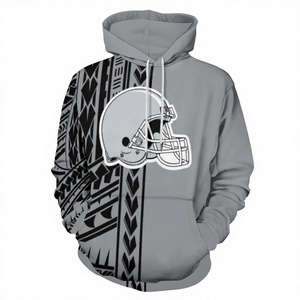 1MOQ Livraison Directe Sweat à Capuche Sportif Unisexe Homme Grande Taille Style Rétro Personnalisé Motif Tribal Polynésien Samoan MIAMI - Product Image 2