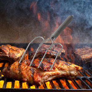 Juego de 2 tenedores elevadores de pavo para asar de acero inoxidable - Product Image 5