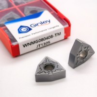 Plaquettes de coupe en carbure Ginley WNMG WNMG080408-TM pour tournage, outils de coupe CNC en forme de pêche, plaquettes de coupe en carbure WNMG WNMG060408