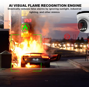 Caméra IP réseau intelligente 6MP avec IA, détecteur <span class=keywords><strong>de</strong></span> fumée et <span class=keywords><strong>de</strong></span> flamme, caméra <span class=keywords><strong>de</strong></span> prévention des incendies - Product Image 2