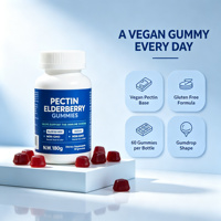 Gummies de Pectine à la Sureau Vegan Sans Gluten Marque Blanche OEM – Complément Alimentaire 60 Gummies 180g