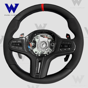 Volante in Pelle di Cervo e Fibra di Carbonio Personalizzato per <span class=keywords><strong>BMW</strong></span> Serie 3 G30 G20 <span class=keywords><strong>G31</strong></span> G38 G32 G11 G16 F10 F30 - Product Image 6