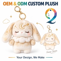Porte-clés en peluche personnalisé CE ASTM, sans MOQ, fabrication OEM, mini pendentif en peluche de dessin animé, cadeau d'anniversaire, poupée