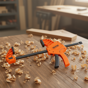 Abrazadera en F Vevor de 12 Pulgadas, Acero al Carbono, Capacidad de Carga de 300 Libras, Herramienta de Sujeción Ajustable para Trabajos en Madera y Metal - Product Image 2