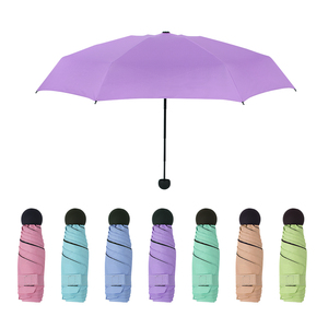 Los proveedores de china promocional personalizado nuevo diseño de forma de 190t tela impermeable 5 <span class=keywords><strong>paraguas</strong></span> plegable con logotipo - Product Image 3