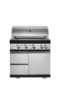 <span class=keywords><strong>Cocina</strong></span> Exterior de Acero Inoxidable, Parrilla de <span class=keywords><strong>Gas</strong></span>, Gabinete para Barbacoa Impermeable, Mesa con Superficie de Mármol para Patio - Product Image 4