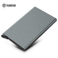 Dompet Kartu Kredit Kustom, Ringkas, Ringan, Berbahan Aluminium, Sistem Pop Up
