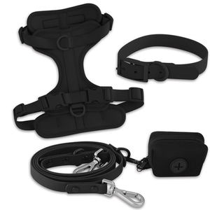 Custom Luxury Waterproof PVC Neoprene Pet Poop Bag Dispenser <b>Dog</b> Harness Set Leash <b>Collar</b> Set for <b>Dog</b> - Product Image 5