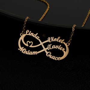 Bijoux personnalisés sur mesure près <span class=keywords><strong>de</strong></span> chez moi, symbole <span class=keywords><strong>de</strong></span> l'infini, bijoux en acier inoxydable, colliers aux designs personnalisés - Product Image 3