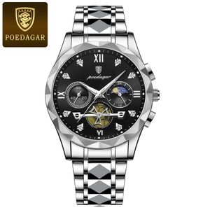 Montres pour hommes POEDAGAR 996, marque tendance, haut de gamme, dernier modèle, prix d'usine <span class=keywords><strong>pas</strong></span> <span class=keywords><strong>cher</strong></span>, design populaire, meilleur prix, quartz, bracelet en acier inoxydable - Product Image 6